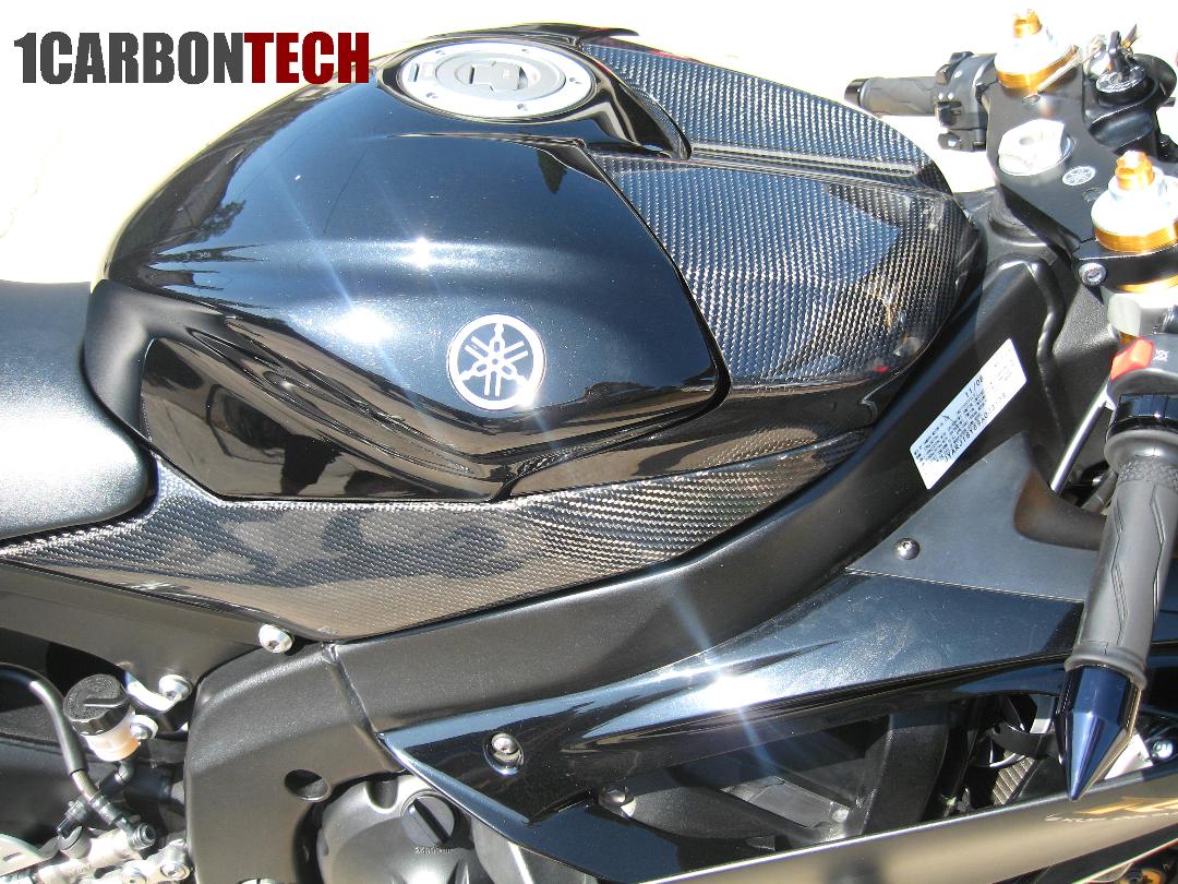 CARBON FIBER GAS TANK COVER 08-2016 YAMAHA YZF R6 - Main Image