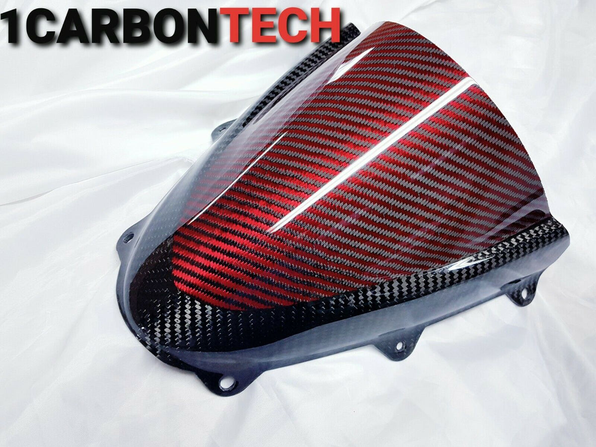 RED HYBRID CARBON FIBER WINDSCREEN / WINDSHIELD GSXR 600 / 750