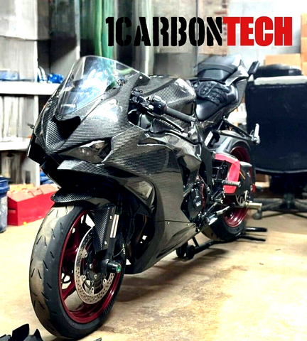 2024-2025 KAWASAKI ZX-6R ZX-636 CARBON FIBER FRONT UPPER NOSE BODY 2024-2025 KAWASAKI ZX-6R ZX-636 CARBON FIBER FRONT UPPER NOSE BODY