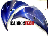 2009-2014 YAMAHA YZF-R1 CARBON FIBER FRONT SIDE FAIRINGS PANELS TRIMS BLUE HYBRID