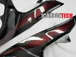 RED HYBRID CARBON FIBER RAM AIR INTAKE COVERS DUCATI 848 1098 1198