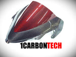 SUZUKI HAYABUSA 2022-2026 CARBON FIBER RED HYBRID BUBBLE WINDSCREEN