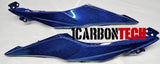 GSXR 1000 2017-2026 CARBON FIBER BLUE HYBRID REAR TAIL SIDE COWLINGS L-R