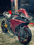 CARBON FIBER LOWER BELLY PANELS TRIMS 2009-2014 YAMAHA YZF-R1