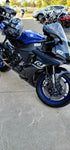 FULL CARBON FIBER AND BLUE HYBRID NOSE BODY COWL 2015-2019 YAMAHA YZF R1