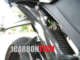 CARBON FIBER RIGHT SIDE EXHAUST COVER 1 PIECE 04-06 YAMAHA YZF R1