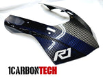 FULL CARBON FIBER AND BLUE HYBRID NOSE BODY COWL 2015-2019 YAMAHA YZF R1