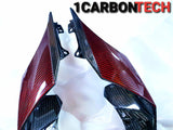 FULL CARBON FIBER AND RED HYBRID TAIL LIGHT HOUSINGS 2015-2025 YAMAHA YZF R1