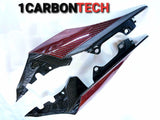 FULL CARBON FIBER AND RED HYBRID TAIL LIGHT HOUSINGS 2015-2025 YAMAHA YZF R1