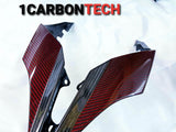FULL CARBON FIBER AND RED HYBRID TAIL LIGHT HOUSINGS 2015-2025 YAMAHA YZF R1
