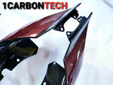 FULL CARBON FIBER AND RED HYBRID TAIL LIGHT HOUSINGS 2015-2025 YAMAHA YZF R1