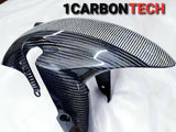 2011-2024 GSXR 600/750 WHITE HYBRID AND CARBON FIBER FRONT FENDER MUDGUARD
